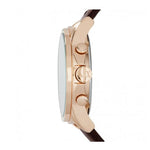 ARMANI EXCHANGE CHRONOGRAPH ROSE GOLD STAINLESS STEEL AX2508 BROWN LEATHER STRAP MEN'S WATCH - H2 Hub Watches