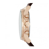 ARMANI EXCHANGE CHRONOGRAPH ROSE GOLD STAINLESS STEEL AX2508 BROWN LEATHER STRAP MEN'S WATCH - H2 Hub Watches
