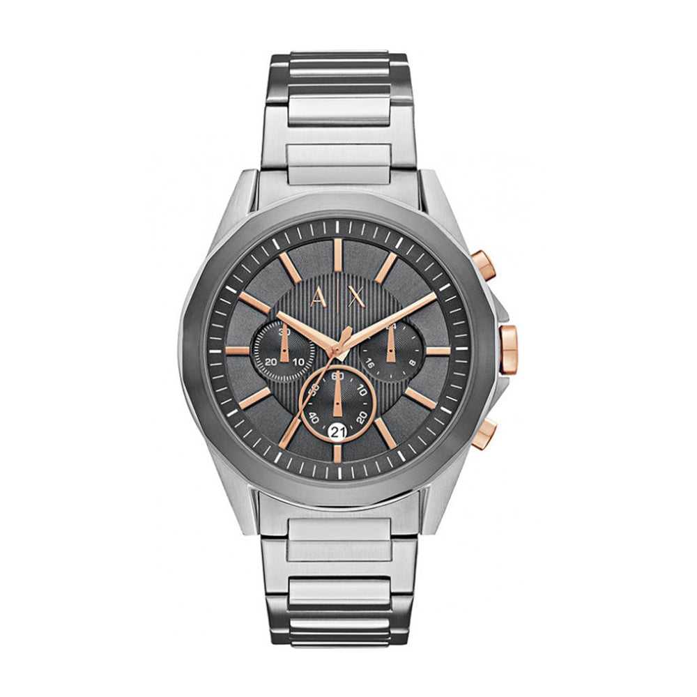 ARMANI EXCHANGE CHRONOGRAPH SILVER STAINLESS STEEL AX2606 MEN'S WATCH - H2 Hub Watches