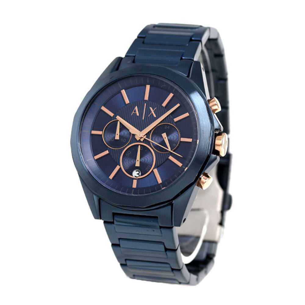 ARMANI EXCHANGE CHRONOGRAPH BLUE STAINLESS STEEL AX2607 MEN'S WATCH - H2 Hub Watches