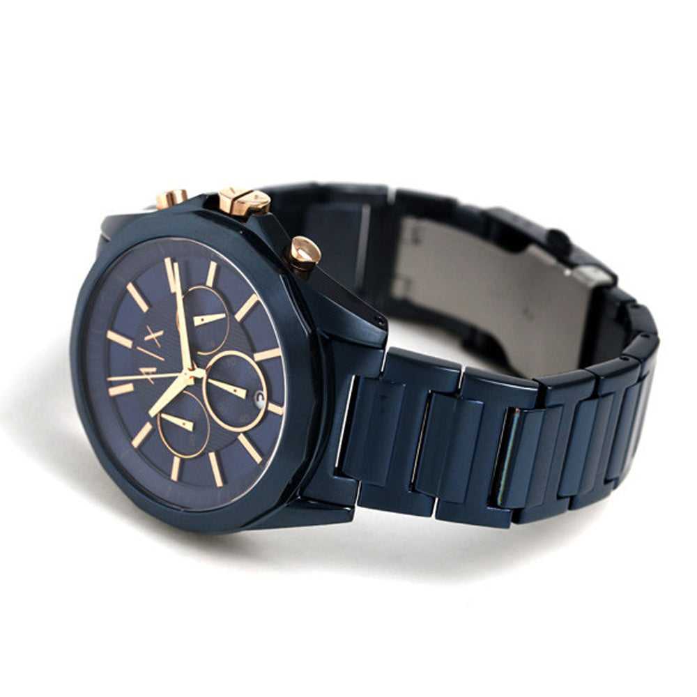 ARMANI EXCHANGE CHRONOGRAPH BLUE STAINLESS STEEL AX2607 MEN'S WATCH - H2 Hub Watches