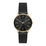 ARMANI EXCHANGE ANALOG QUARTZ GOLD STAINLESS STEEL AX5548 BLACK MESH STRAP WOMEN'S WATCH - H2 Hub Watches