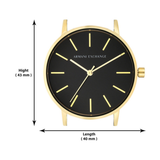 ARMANI EXCHANGE ANALOG QUARTZ GOLD STAINLESS STEEL AX5548 BLACK MESH STRAP WOMEN'S WATCH