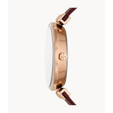ARMANI EXCHANGE AX5913 THREE-HAND RED LEATHER WOMEN WATCH