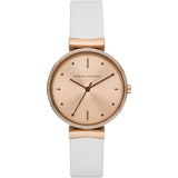 ARMANI EXCHANGE AX5914 THREE-HAND WHITE LEATHER WOMEN WATCH