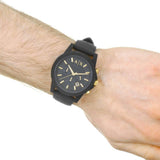 ARMANI EXCHANGE AX7105 BLACK RUBBER STRAP MEN'S WATCH