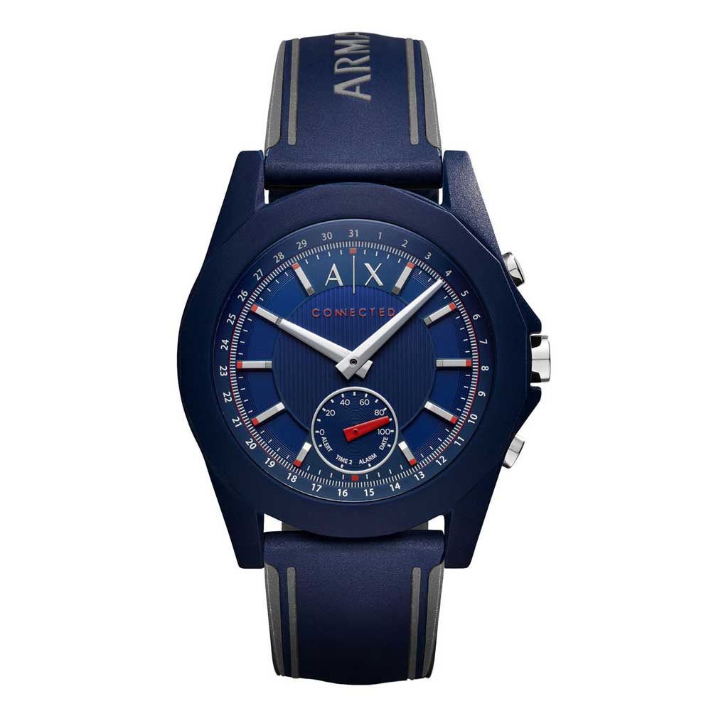 ARMANI EXCHANGE DREXLER DIGITAL BLUE SILICONE AXT1002 HYBRID WATCH - H2 Hub Watches