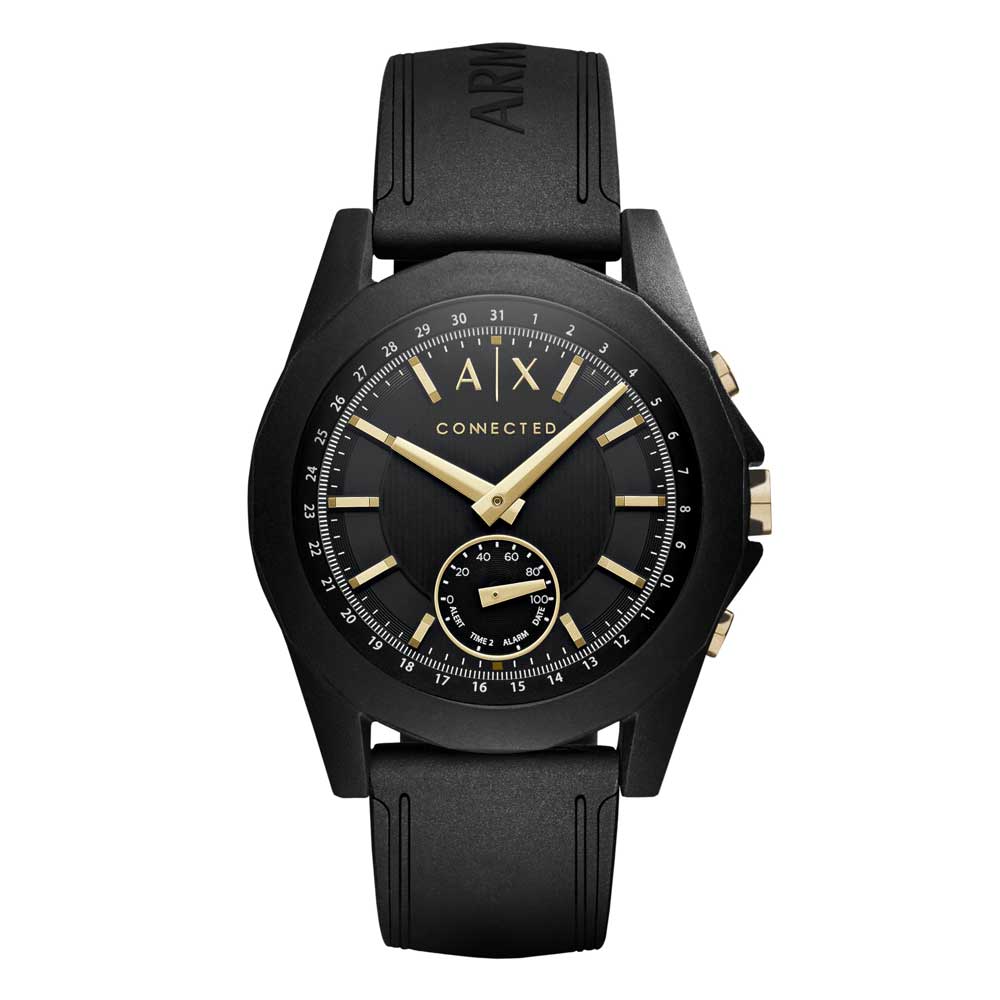 ARMANI EXCHANGE DREXLER DIGITAL BLACK SILICONE AXT1004 HYBRID WATCH - H2 Hub Watches