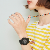 Casio Baby-G Digital-Analogue Quartz Black Resin Strap Women Watch BA-110XBC-1ADR