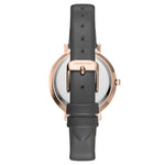 BCBGMAXAZRIA QUARTZ ROSE GOLD STAINLESS STEEL BG50665004 GREY LEATHER STRAP WOMEN'S WATCH - H2 Hub Watches