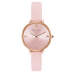BCBGMAXAZRIA QUARTZ ROSE GOLD STAINLESS STEEL BG50668002 PINK LEATHER STRAP WOMEN'S WATCH - H2 Hub Watches