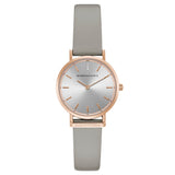 BCBGMAXAZRIA QUARTZ ROSE GOLD GREY LEATHER STRAP BG50821002 WOMEN'S WATCH - H2 Hub Watches