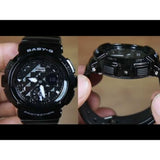 CASIO BABY-G BGA-195-1ADR DIGITAL QUARTZ BLACK RESIN WOMEN'S WATCH - H2 Hub Watches