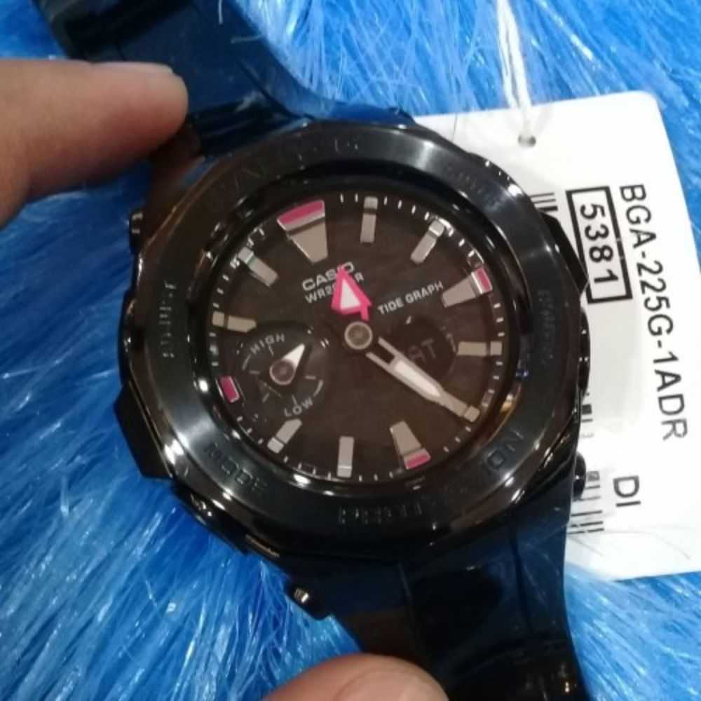 CASIO BABY-G BGA-225G-1ADR DIGITAL QUARTZ BLACK RESIN WOMEN'S WATCH - H2 Hub Watches