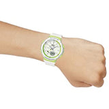 CASIO BABY-G BGS-100-7A2DR DIGITAL QUARTZ WHITE GREEN RESIN WOMEN'S WATCH