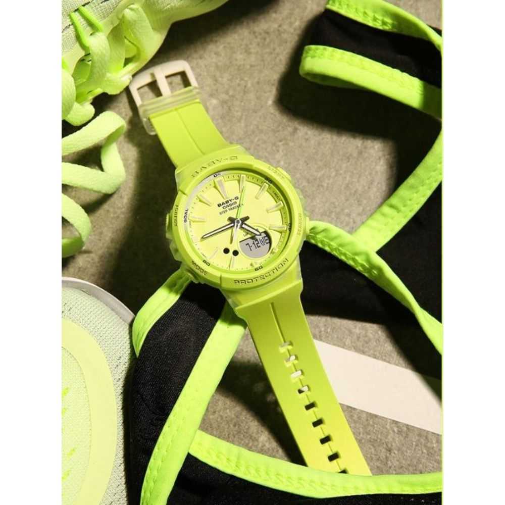 CASIO BABY-G BGS-100-9ADR DIGITAL QUARTZ GREEN RESIN WOMEN'S WATCH - H2 Hub Watches