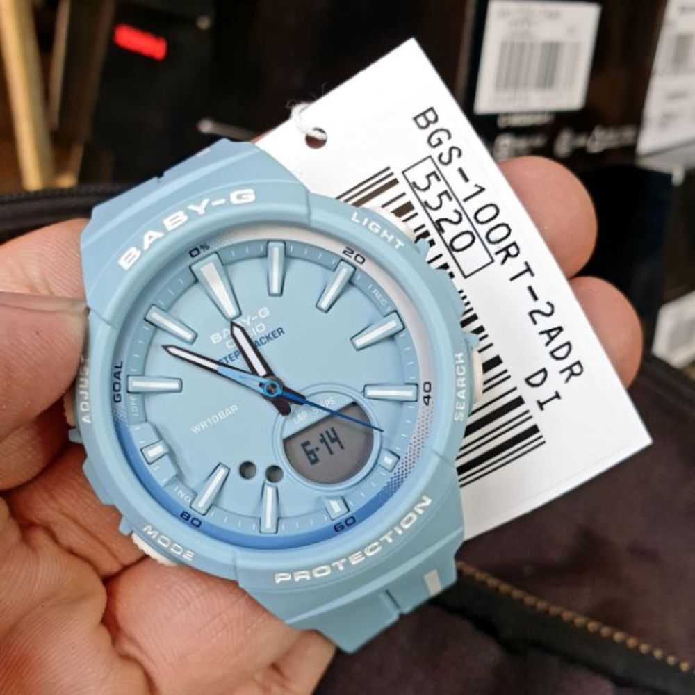 CASIO BABY-G BGS-100RT-2ADR DIGITAL QUARTZ BLUE RESIN WOMEN'S WATCH - H2 Hub Watches