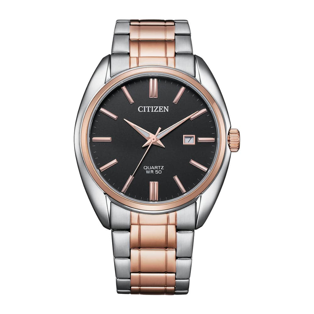 CITIZEN BI5104 57E QUARTZ SILVER AND ROSE GOLD STAINLESS STEEL WOMEN W