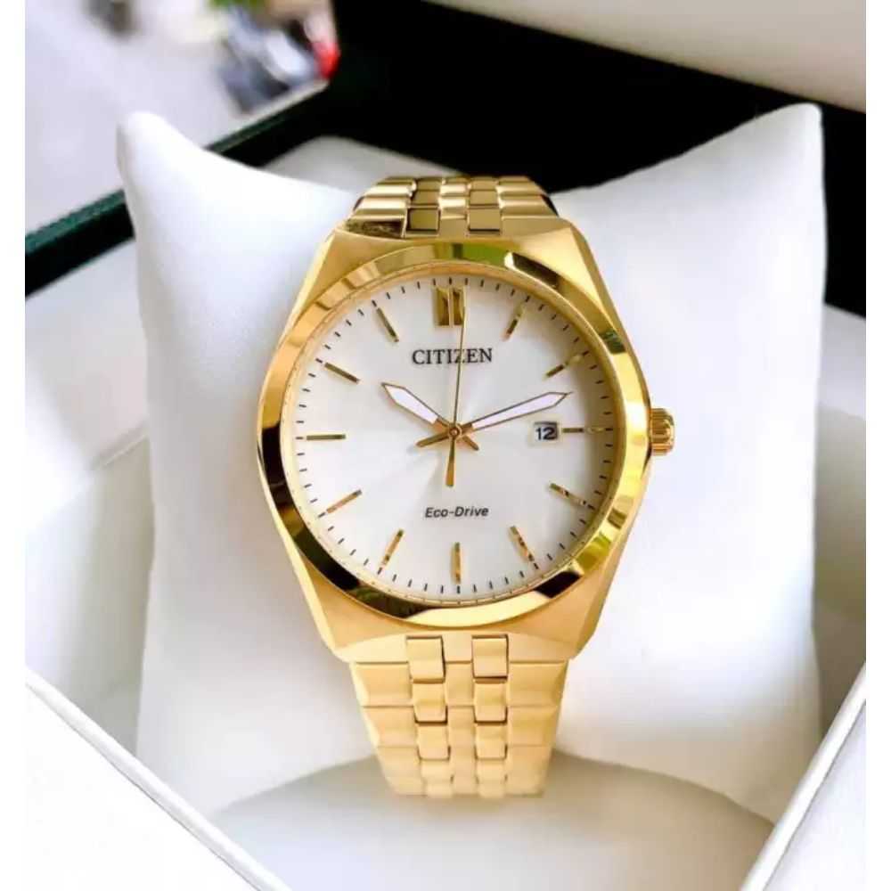 CITIZEN BM7332-61P ECO-DRIVE GOLD STAINLESS STEEL MEN'S WATCH - H2 Hub Watches