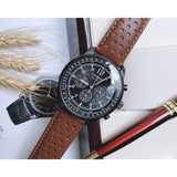 CITIZEN ECO-DRIVE CA4505-12E BROWN LEATHER MEN'S WATCH