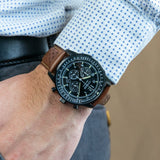 CITIZEN ECO-DRIVE CA4505-12E BROWN LEATHER MEN'S WATCH