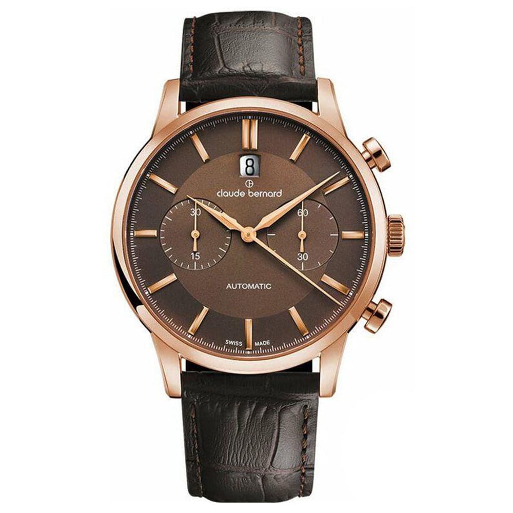 CLAUDE BERNARD SWISS MADE AUTOMATIC CHRONOGRAPH CB08001-37R-BRIR MEN'S WATCH - H2 Hub Watches