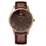 CLAUDE BERNARD CB63003-37R-BRIR BROWN LEATHER MEN'S WATCH
