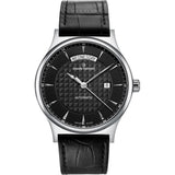 CLAUDE BERNARD CLASSIC CB83014-3-NIN BLACK LEATHER MEN'S WATCH