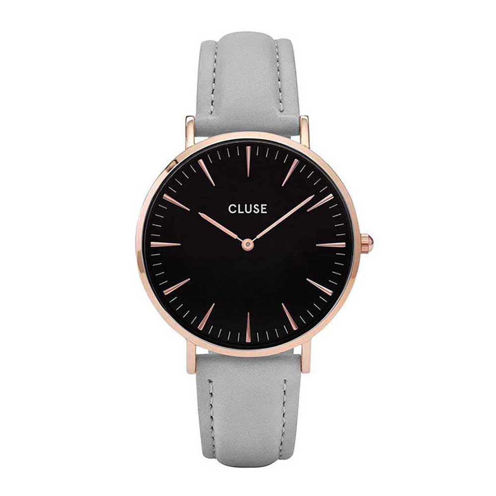 CLUSE LA BOHEME QUARTZ ROSE GOLD STAINLESS STEEL CL18018 GREY LEATHER STRAP LADIES WATCH - H2 Hub Watches