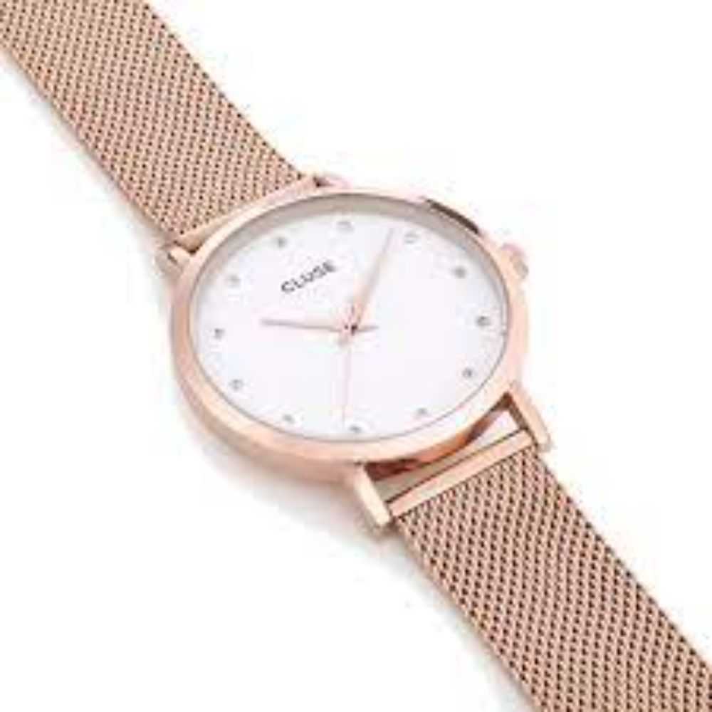 CLUSE PAVANE QUARTZ ROSE GOLD STAINLESS STEEL CL18303 MESH STRAP LADIES WATCH - H2 Hub Watches