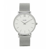 CLUSE MINUIT QUARTZ SILVER STAINLESS STEEL CL30009 MESH STRAP LADIES WATCH - H2 Hub Watches
