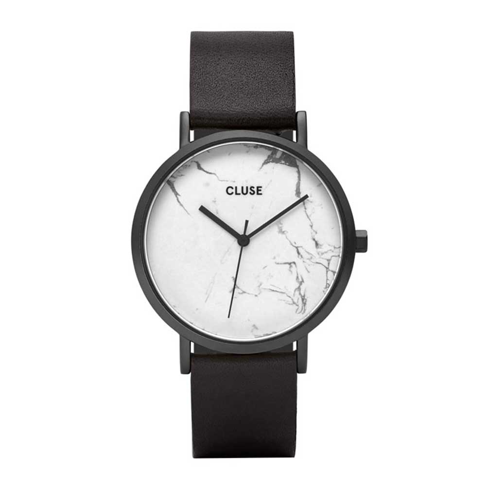 CLUSE LA ROCHE QUARTZ BLACK STAINLESS STEEL CL40002 LEATHER STRAP LADIES WATCH - H2 Hub Watches