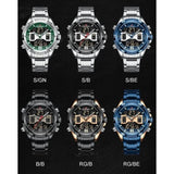 NAVIFORCE NF9201 RG/B  STAINLESS STEEL DUAL TIME ROSE BLACK MEN'S WATCH