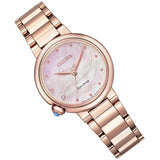 CITIZEN EM0912-84Y ECO-DRIVE PINK MOTHER OF PEARL STAINLESS ROSE GOLD  WOMEN'S WATCH