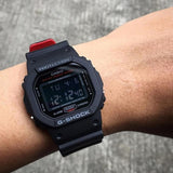 CASIO G-SHOCK DW-5600HR-1DR-P DIGITAL QUARTZ BLACK RESIN MEN'S WATCH
