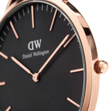 DANIEL WELLINGTON DW00100139 BLACK LEATHER UNISEX WATCH