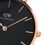 DANIEL WELLINGTON DW00100201 (32s) BLACK STAINLESS STEEL WOMEN'S WATCH