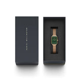 DANIEL WELLINGTON QUADRO DW00100437 GREEN DIAL GOLD STAINLESS STEEL WOMEN'S WATCH