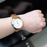 CASIO EDIFICE EFV-100L-7AVUDF BROWN LEATHER MEN'S WATCH