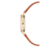CITIZEN EM0578-17A ECO-DRIVE GOLD STAINLESS STEEL BROWN LEATHER STRAP WOMEN'S WATCH