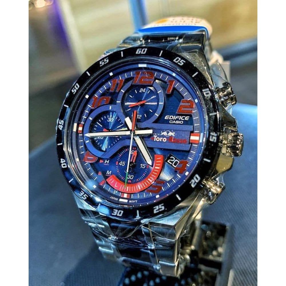CASIO EDIFICE SCUDERIA EQS-920TR-2ADR TORO ROSSO LIMITED EDITION MEN'S WATCH - H2 Hub Watches