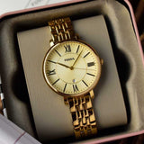 FOSSIL JACQUELINE GOLD STAINLESS STEEL ES3434 WOMEN'S WATCH - H2 Hub Watches