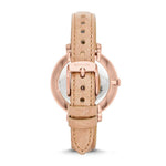 FOSSIL JACQUELINE ANALOG QUARTZ ROSE GOLD STAINLESS STEEL ES3487 BROWN LEATHER STRAP WOMEN'S WATCH - H2 Hub Watches
