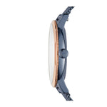 FOSSIL NEELY ANALOG QUARTZ ROSE GOLD STAINLESS STEEL ES4312 BLUE MESH STRAP WOMEN'S WATCH - H2 Hub Watches