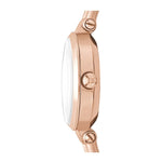 FOSSIL GEORGIA ANALOG QUARTZ ROSE GOLD STAINLESS STEEL ES4340 PINK LEATHER STRAP WOMEN'S WATCH - H2 Hub Watches
