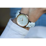 FOSSIL ES4383SETP NEELY THREE HANDS WHITE LEATHER GIFT SET WOMEN'S WATCH