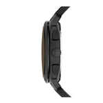 FOSSIL MACHINE CHRONOGRAPH BLACK STAINLESS STEEL FS4656 BROWN LEATHER STRAP MEN'S WATCH - H2 Hub Watches