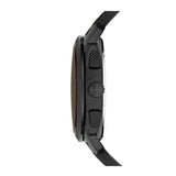 FOSSIL MACHINE CHRONOGRAPH BLACK STAINLESS STEEL FS4656 BROWN LEATHER STRAP MEN'S WATCH - H2 Hub Watches