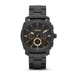 FOSSIL MACHINE CHRONOGRAPH BLACK STAINLESS STEEL FS4682 MEN'S WATCH - H2 Hub Watches