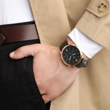 FOSSIL NEUTRA CHRONOGRAPH FS5381 BLACK LEATHER STRAP MEN'S WATCH